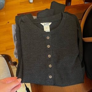 Men's button casual or formal Black Sweater